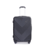 Expandable 3 Piece Luggage Sets PC Lightweight Suitcase with Two Hooks, Spinner Wheels, TSA Lock, (20/24/28), Black